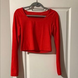 Red Athleta Transcend Top